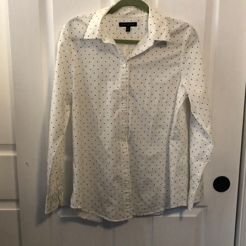 Banana Republic Button Down Polka Dot
